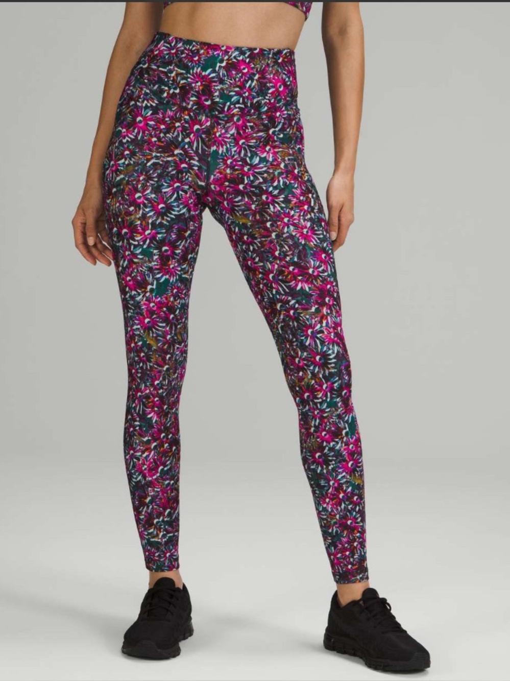 Lululemon Floral Electric Multi" Print Leggings Sz 4